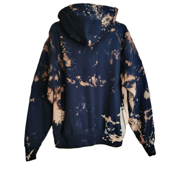 Champion Reverse Weave Bleach-Dye Hoodie Second Wind Coffee Caffeine & Gasoline - Picture 2 of 11